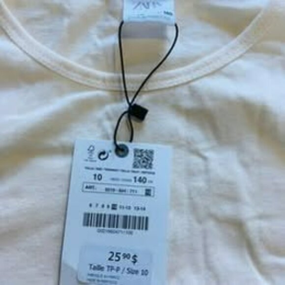 BNWT *** Zara sleeveless shirt camisole 100% cotton size XS - S - Picture 3 of 3